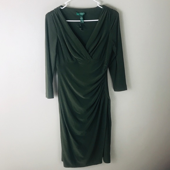 Lauren Ralph Lauren Dresses & Skirts - LAUREN Ralph Lauren forest green gathered dress 2